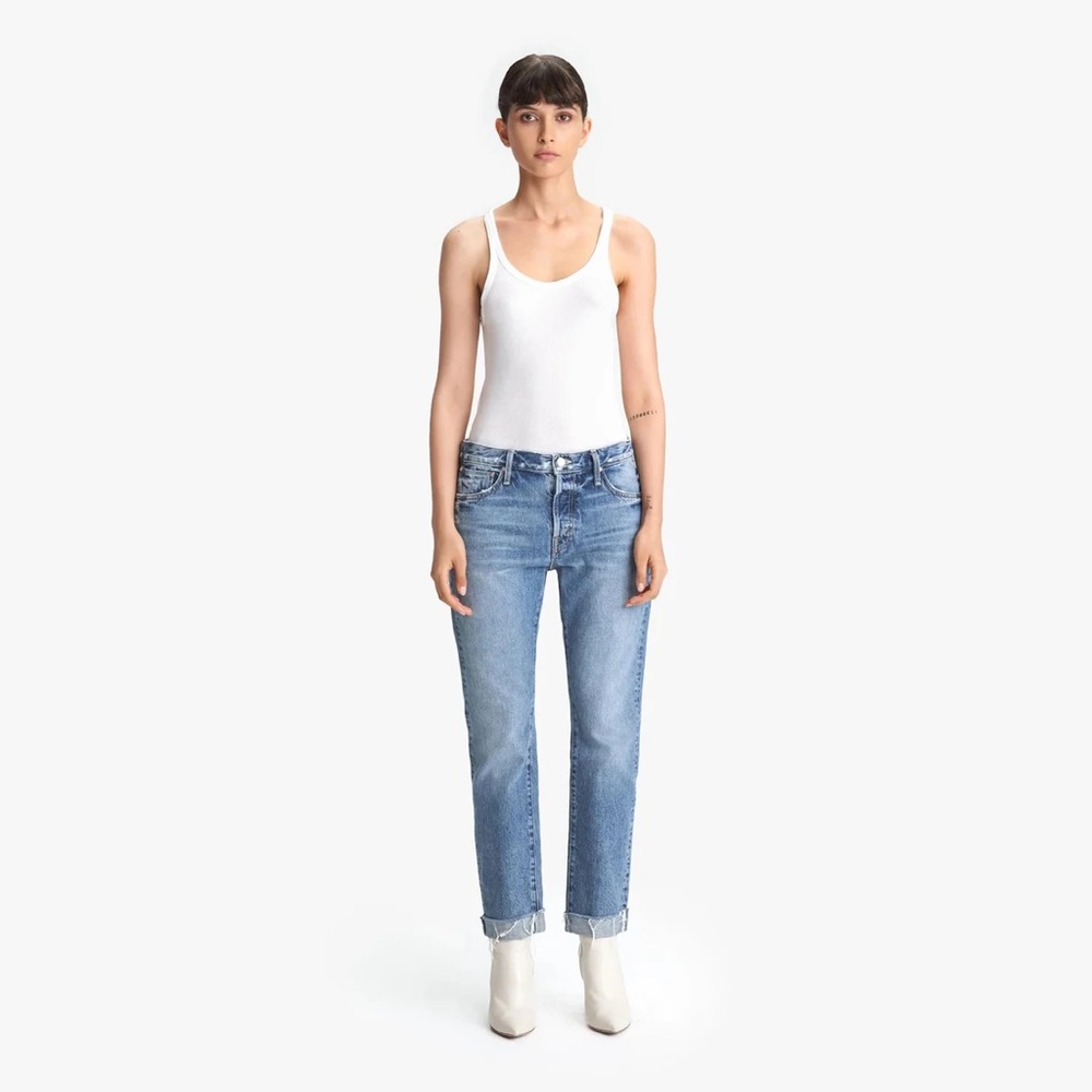 Mother Denim - The Scrapper Cuff Ankle Jeans Fray in Take Me Higher